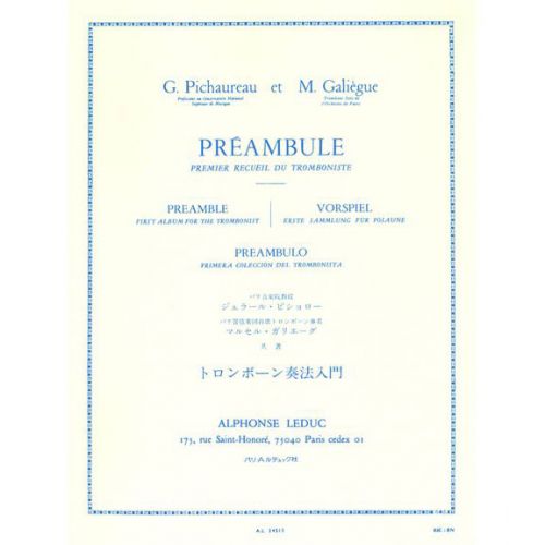 Galiegue & Pichaureau - Preambule - Trombone