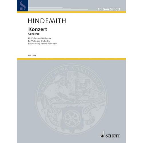 Hindemith Paul - Violin Concerto - Violin And Orchestra
