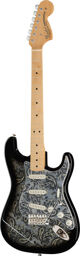 MIJ Strat MN Black Paisley Black Paisley