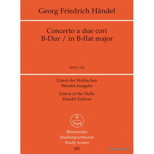 Haendel G.F. - Concerto A Due Cori B-dur HWV 332 - Conducteur Poche