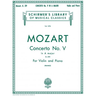 Violin Concerto No.5 In A Major K.219