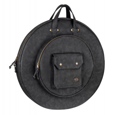 Housse Cymbales 22 Simili Cuir Noir