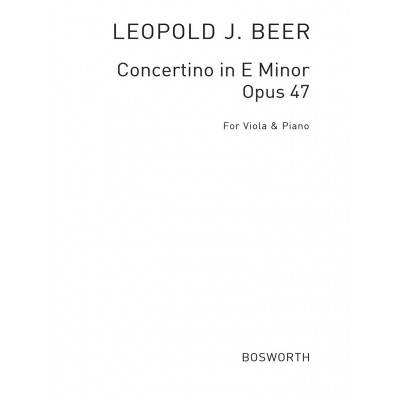 Beer Leopold J. - Concertino In E Minor Op.47 - Alto & Piano