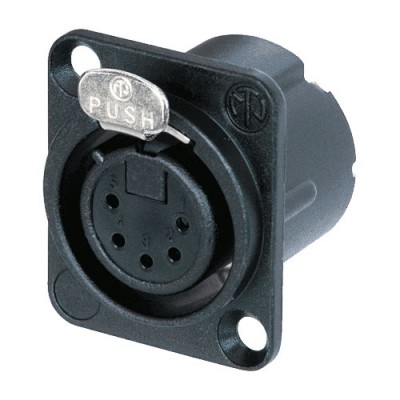 Connecteurs Audio Embases XLR DLX 5 Ples Femelle. Noire