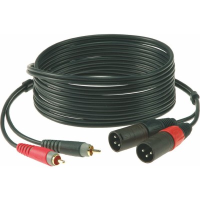 DOUBLE RCA - XLR 3 MALE 3 M