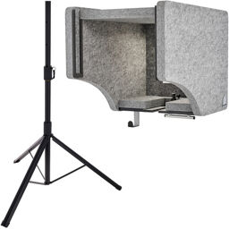 Vocal Head Booth Stand Bundle Noir