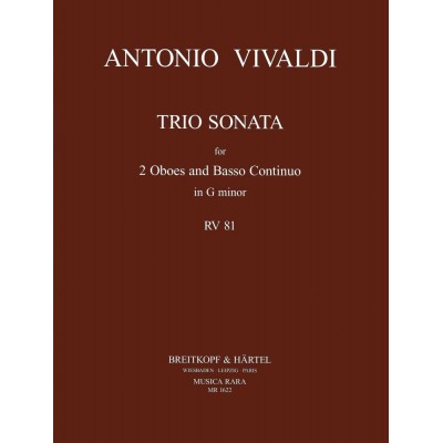Vivaldi Onio - Triosonate In G Rv 81 - 2 Oboe, Basso Continuo