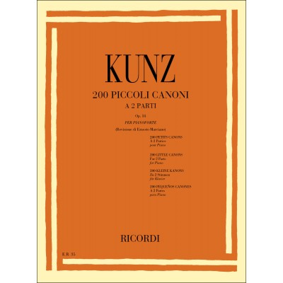 200 Piccoli Canoni A 2 Parti Op. 14