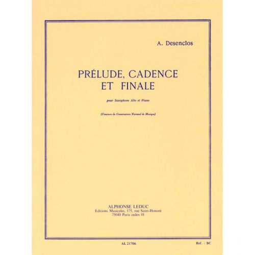 Desenclos A. - Prelude Cadence et Finale - Saxophone Mib et Piano