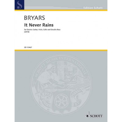 Bryars - It Never Rains - Electric Guitare, Alto, Violoncelle Et Double Bass