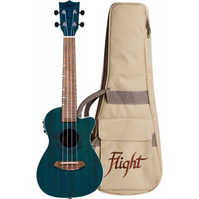 Flight: Gemstone DUC380 Elec Con Ukulele - Topaz - Version anglaise