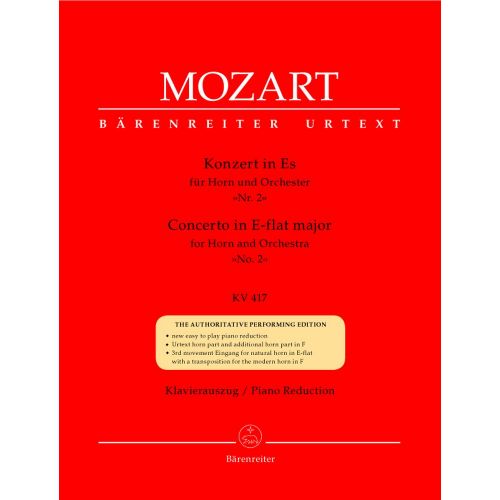 Moz W.A. - Concerto N°2 En Mib Majeur Kv 417 Pour Cor Et Orchestre - Cor, Piano
