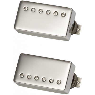 Custombucker Matched Set Double Black True Historic Nickel Covers