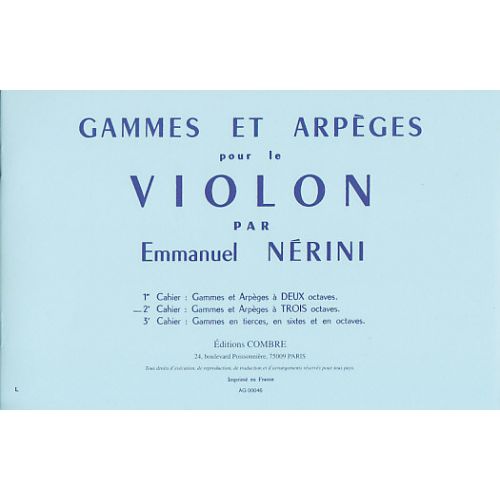Nerini Emmanuel - Gammes et Arpeges Vol.2 - Violon