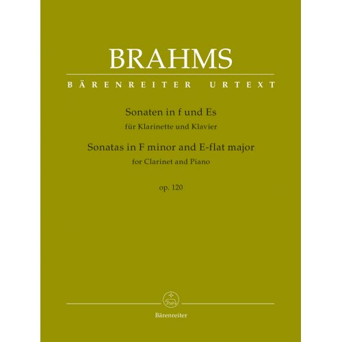 Brahms J. - Sonatas In F Minor & E-flat Major Op.120 For Clarinet & Piano