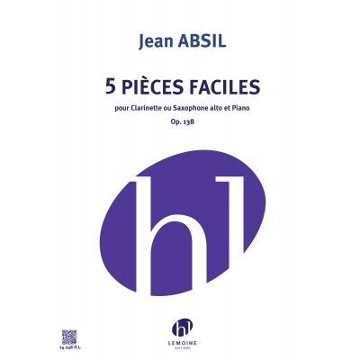 Sil Jean - Pieces Faciles Op.138 (5) - Saxophone Alto Ou Clarinette, Piano