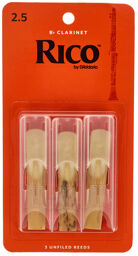 Rico Bb- Clar 2.5 - 3-Pack