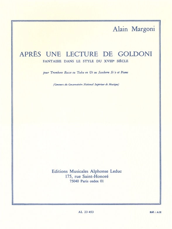 Après Une Lecture De Goldoni