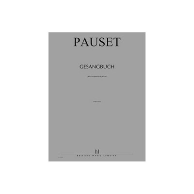 Pauset Brice - Gesangbuch - Soprano, Piano