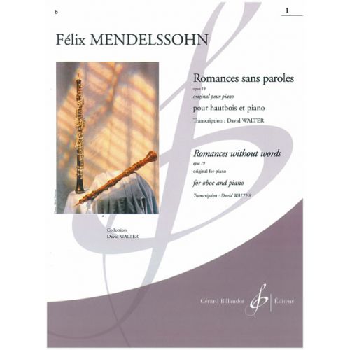 Mendelssohn-Bholdy F. - Romances Sans Paroles Op. 19 Vol.1 - Hautbois, Piano