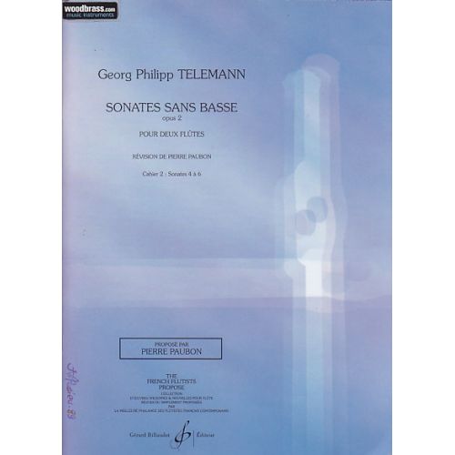 Telemann GEORG-philipp - Sonates Sans Basse Op.2 Vol.2 - Deux Flûtes