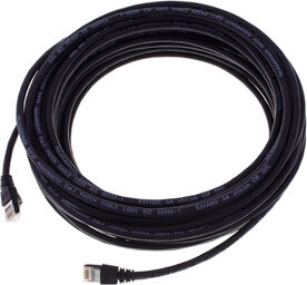 CAT6A Patchkabel 15m, sw noir