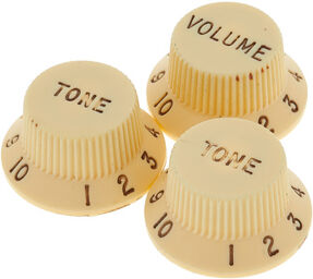 Roadworn Strat Knobs WHT Aged White
