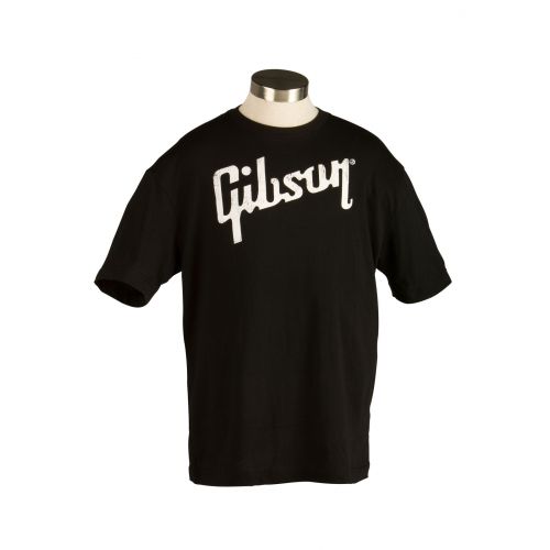 Lifestyle Distressed Gibson Logo T Black MD