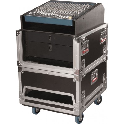 Bois G-tour Pour Console de Mixage 14 U avec Rack 6 U Intgr