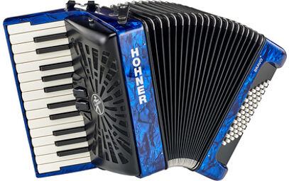 Hohner Bravo II 48 Blue silent key bleu