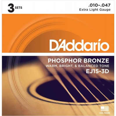 EJ15-3D PB Extra Light 10-47 Pack de 3