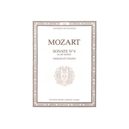 Mozart - Sonate No.4 Mi Min. Vl/po - Violon et Piano