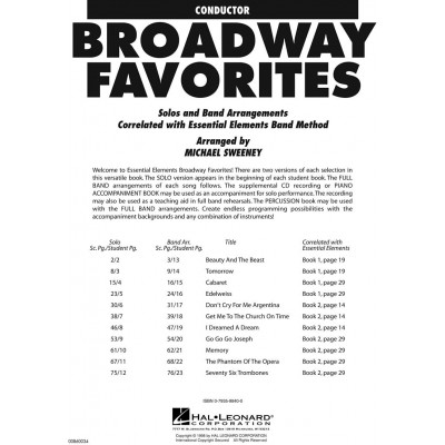 Essential Elements Broadway Favorites