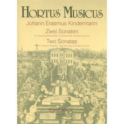 Kindermann Johann Erasmus - 2 Sonates - Violon & Basse Continue