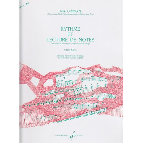 Grimoin Alain - Rythme et Lecture De Notes Vol.3