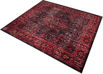 Vintage Drum Rug Black-Red Noir