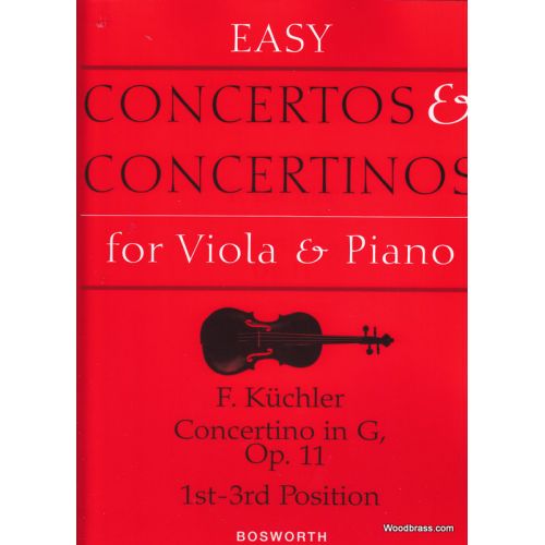 KUCHLER F. - CONCERTINO IN G OP.11 1ST-3RD POSITION - VIOLA, PIANO