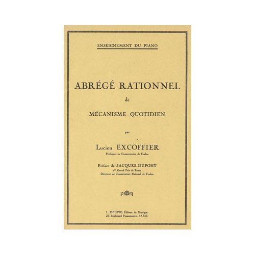 Excoffier - Abrégé Rationnel Mécanisme - Piano