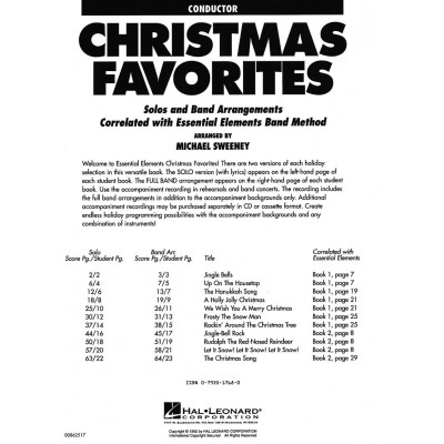 Essential Elements Christmas Favorites - Conductor