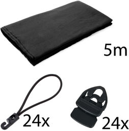 Molton 500g/m² Set Black 5x3m Noir