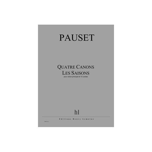 Pauset - Canons (4) - Les Saisons - Violon Principal et 13 Cordes