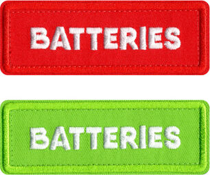 Patches Batteries 4 Pcs 2x red