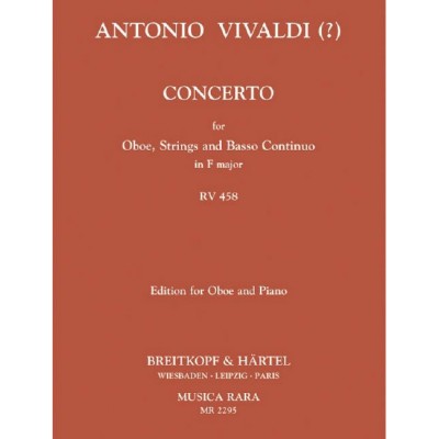 Vivaldi - Concerto In C Major RV 458 RV 458 - Hautbois et Piano
