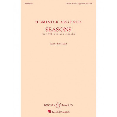 Argento - Seasons - Choeur Mixte (satb) A Cappella