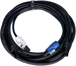 PC 5 Power Twist/DMX Cable noir