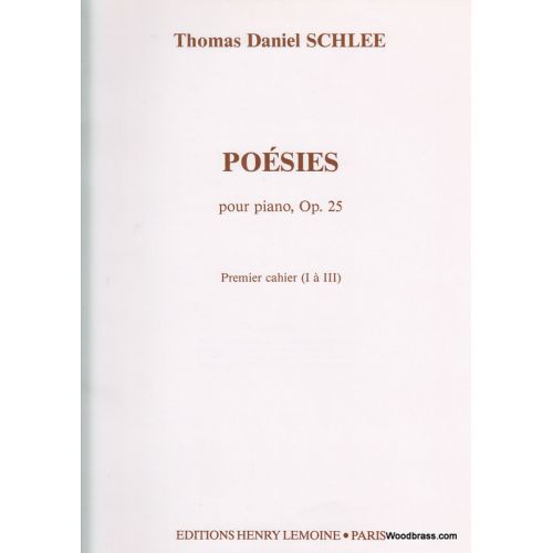 Schlee Thomas Daniel - Poesies I Op.25 - Piano