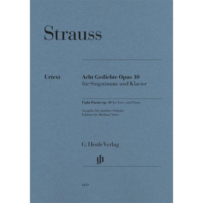 Strauss - Acht Gedichte Op. 10 - Chant et Piano