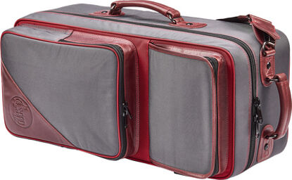 4EHSG-C Elite Double Trp Fib Grey with red accents