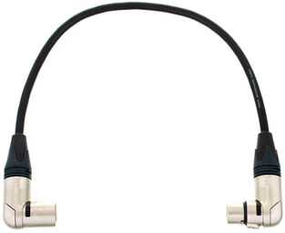 XLR Patch Angled/Angled 0.5m Noir