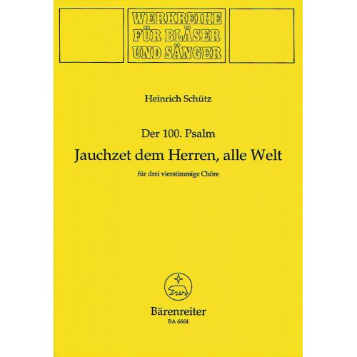 Schutz Heinrich - Jauchzet Dem Herrn Alle Welt, Swv Deest - Cuivre